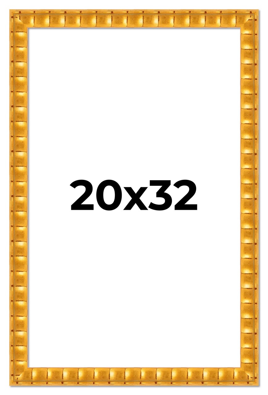 20x32 Bamboo Picture Frame with UV-Resistant Acrylic & Acid Free Backing, Available in 4 Finishes - Brown, Black, Gold, and Natural
